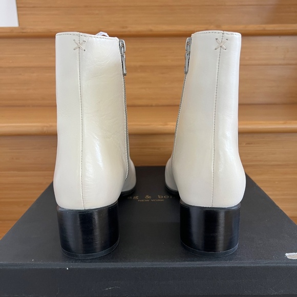 $475 Rag & Bone Aslen Mid Boot In Antique White Size:EU38.5( US:8.5) - Picture 6 of 9